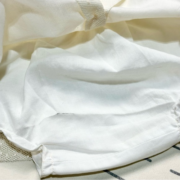 Bonpoint Off-White Amande Dress with Yellow Trim - Picture 7 of 10